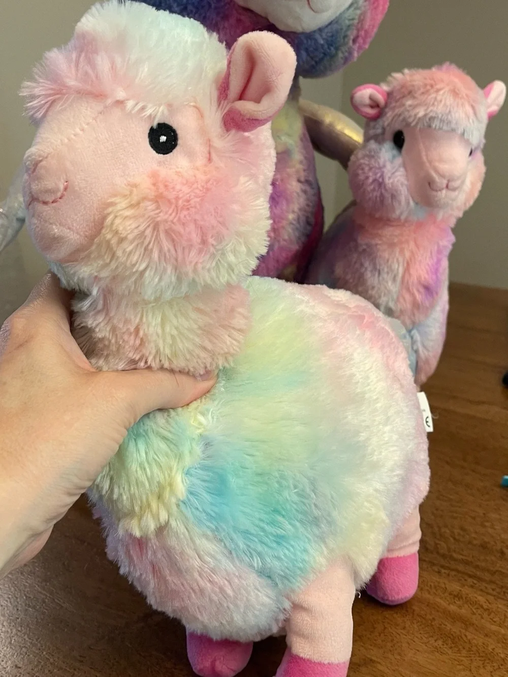 Justice Llama Pegasus Unicorn Plush 24” Rainbow Tie Dye Plush